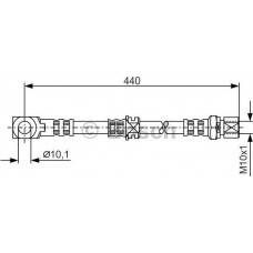 BOSCH 1987476694 - BOSCH OPEL шланг гальм.передн.OMEGA 1.8-3.0 86- пр.-лів.