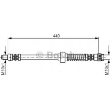 BOSCH 1987476651 - BOSCH CITROEN шланг гальмівний передн. Berlingo. Xsara.ZX PEUGEOT Partn