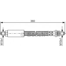 BOSCH 1987476094 - BOSCH гальмівний шланг задн. FORD ESCORT -01