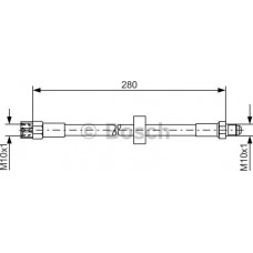 BOSCH 1987476117 - BOSCH шланг гальмівний VOLVO 340-360