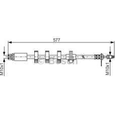 BOSCH 1987476810 - BOSCH  PEUGEOT шланг гальмівний передн. прав. 406 97-