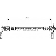 BOSCH 1987476396 - BOSCH шланг гальмівний задн. DB W201-123-124-140 280mm