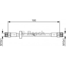 BOSCH 1987476216 - BOSCH шланг гальмівний задн. 180мм VW GOLF. JETTA. PASSAT -88 AUDI 100 -91. A80 -89