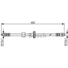 BOSCH 1987476778 - BOSCH шланг гальмівний перед. DB W202-140