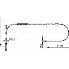 BOSCH 1987477961 - BOSCH FEBI DB трос ручного гальма передн. A-Class W168