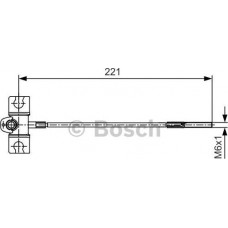 BOSCH 1987477913 - BOSCH трос гальмівний середній NISSAN ALMERA 00-