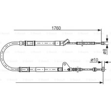 BOSCH 1987477541 - Тросовий привод, стоянкове гальмо