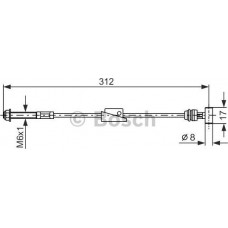 BOSCH 1987477517 - BOSCH FORD трос ручного гальма передн. Fiesta. Ka. Puma 96- MAZDA