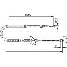 BOSCH 1987477118 - BOSCH O DB трос ручн.гальма прав.207-310 86-нов.тип1862м