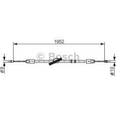 BOSCH 1987477851 - BOSCH  DB трос ручного гальма W211 передн.