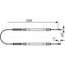 BOSCH 1987477262 - Тросовий привод, стоянкове гальмо