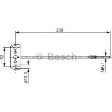 BOSCH 1987477226 - BOSCH NISSAN трос ручн.гальма передн. Almera 95-