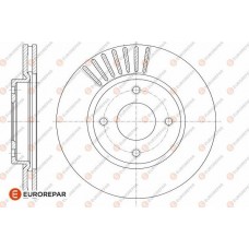 EUROREPAR 1642778380 - 8708309198 ДИСК ГАЛЬМІВНИЙ ПЕРЕДНІЙ