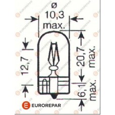 EUROREPAR 1616431580 - Лампа розжарювання, вказівник повороту