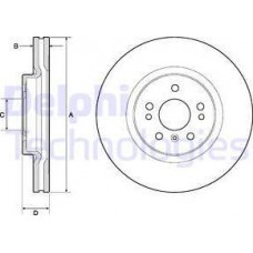 Delphi BG9968 - DELPHI DB диск гальмівний передн.ML W164. R251- 33032