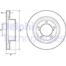 Delphi BG9131 - DELPHI TOYOTA диск гальмівний передній LandCruiser 200 4.5-4.7 08-.Tundra 06-.Sequoia 4.6-5.7 07-