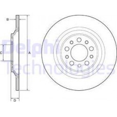 Delphi BG4961C - DELPHI диск гальм. задн. Jeep Cherokee -18