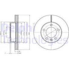 Delphi BG4328 - DELPHI RENAULT диск гальмівний передн.Master 2.3dTi 10-.Nissan NV400 11-