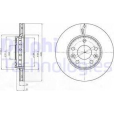 Delphi BG4265C - DELPHI RENAULT диск гальм.передн.лакірів.! Laguna  07-