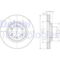 Delphi BG3936 - DELPHI диск гальм. передн. HYUNDAI TERACAN -06