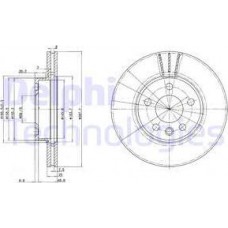 Delphi BG3025 - DELPHI VW диск гальмівний передній Sharan.Ford Galaxy.Seat Alhambra