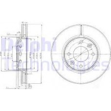 Delphi BG3800 - DELPHI KIA диск гальмівний передн.Carens 02-