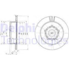 Delphi BG3230 - DELPHI TOYOTA гальмівний диск перед. вентил. Lexus LS400 4.0 94-00Century 5.0