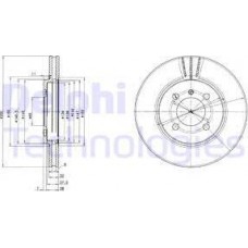 Delphi BG2347 - DELPHI BMW диск гальмівний передній E30 85-