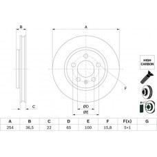 BOSCH 0986479E01 - BOSCH VW Диск гальмівний задній POLO V 1.0-2.0 09-