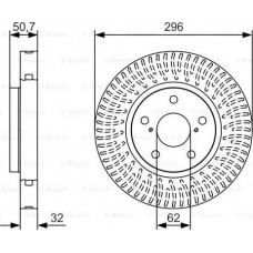 BOSCH 0986479T37 - BOSCH TOYOTA диск гальм. передній Lexus IS 05-