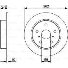 BOSCH 0986479V55 - BOSCH диск гальм. GEELY EMGRAND