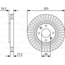 BOSCH 0986479W69 - BOSCH гальмівний диск передн Peugeot 308 Citroen C4 . BerlingoB9. C5. C4 Picasso.