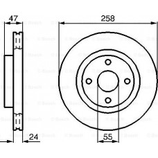 BOSCH 0986478989 - BOSCH диск гальмівний передн. MAZDA 323F 1.9 16V-2.0D-TD 93-