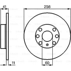 BOSCH 0986478880 - BOSCH диск гальмівний передній OPEL Astra