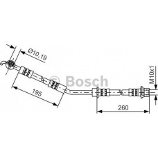 BOSCH 1987481407 - BOSCH шланг гальм. передн. лів. TOYOTA YARIS -12