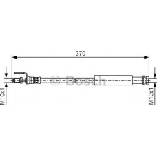 BOSCH 1987481487 - BOSCH FORD шланг гальмівний  передній Transit 06-