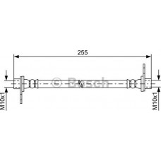 BOSCH 1987481585 - BOSCH MITSUBISHI шланг гальмівний задн.лів.внутрішній.Lancer 08-