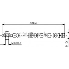 BOSCH 1987481693 - Гальмівний шланг VAG A3-S3-Q2-TT-Altea-Leon-Octavia-Superb-Golf-Passat-Tiguan F >>