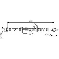 BOSCH 1987481657 - BOSCH TOYOTA шланг гальм. передн. прав. AVENSIS 08-