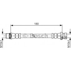 BOSCH 1987481682 - BOSCH шланг гальм. задн. лів. RENAULT Kangoo 08-