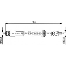 BOSCH 1987481675 - BOSCH гальмівний шланг передн. W176. W246. C117