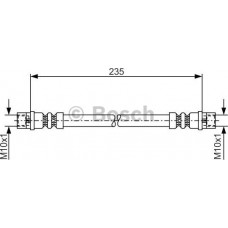 BOSCH 1987481008 - Шланги гальмові задні MB Sprinter 904 408 - 416 235 мм.