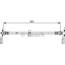 BOSCH 1987481002 - BOSCH  PEUGEOT гальм.шланг задн. BOXER I. BOXER II