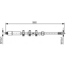 BOSCH 1987481290 - BOSCH  PEUGEOT шланг гальмівний передн.406 95-