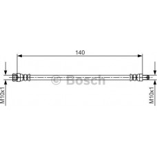 BOSCH 1987481706 - BOSCH FIAT шланг гальм. задн. внутрішній. Opel Corsa D.Punto 09-