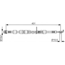 BOSCH 1987481700 - BOSCH шланг гальм. передн. прав.  FORD B-max 17-