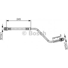 BOSCH 1987481717 - BOSCH шланг гальм. задн. прав. KIA VENGA 10-