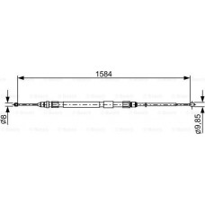 BOSCH 1987482491 - BOSCH трос гальм. задн. лів.-прав. BMW 3 F30 12-