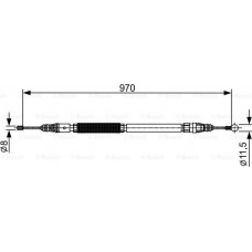 BOSCH 1987482429 - Тросовий привод, стоянкове гальмо