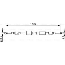 BOSCH 1987482550 - BOSCH OPEL трос ручного гальма задній MOVANO B 10-